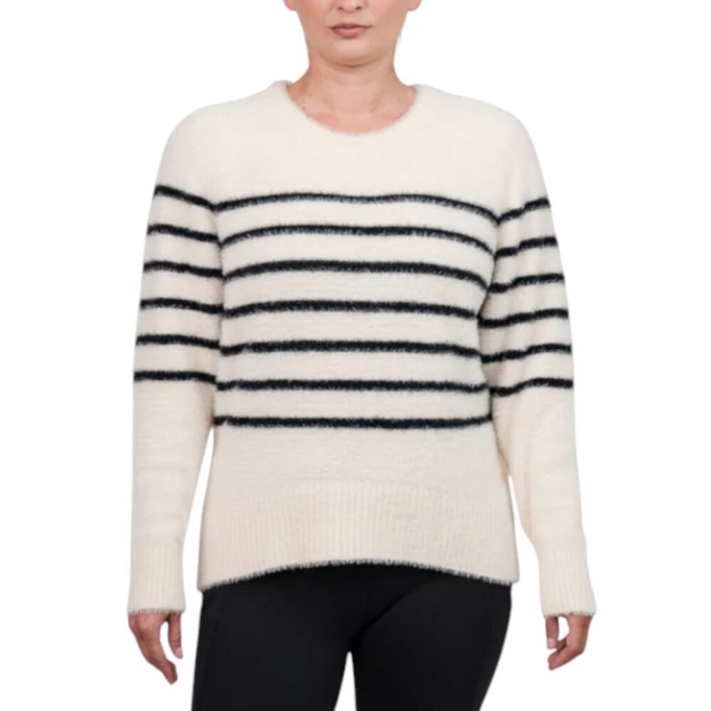 NEW Bleu Gray Long Sleeve Eyelash Crewneck Sweater | Navy